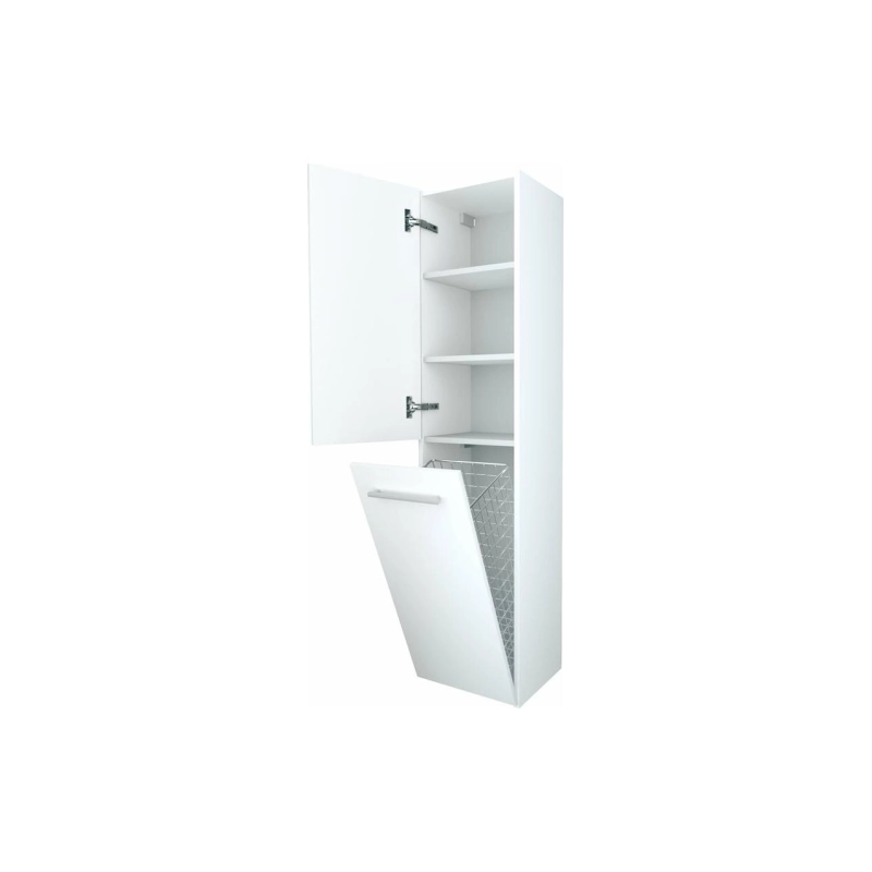 Пенал Соната 35х152х32 см, подвесной, 2д.б/к., левый, белый глянец, У78472