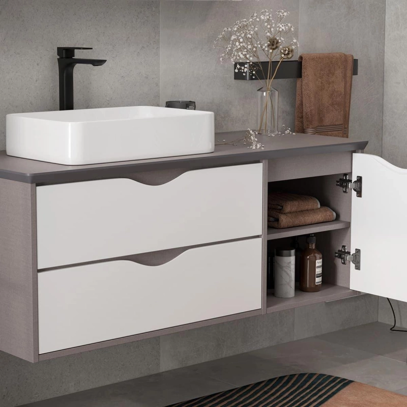 Тумба подвесная Smile 2ящ с столешницей Smile Equil