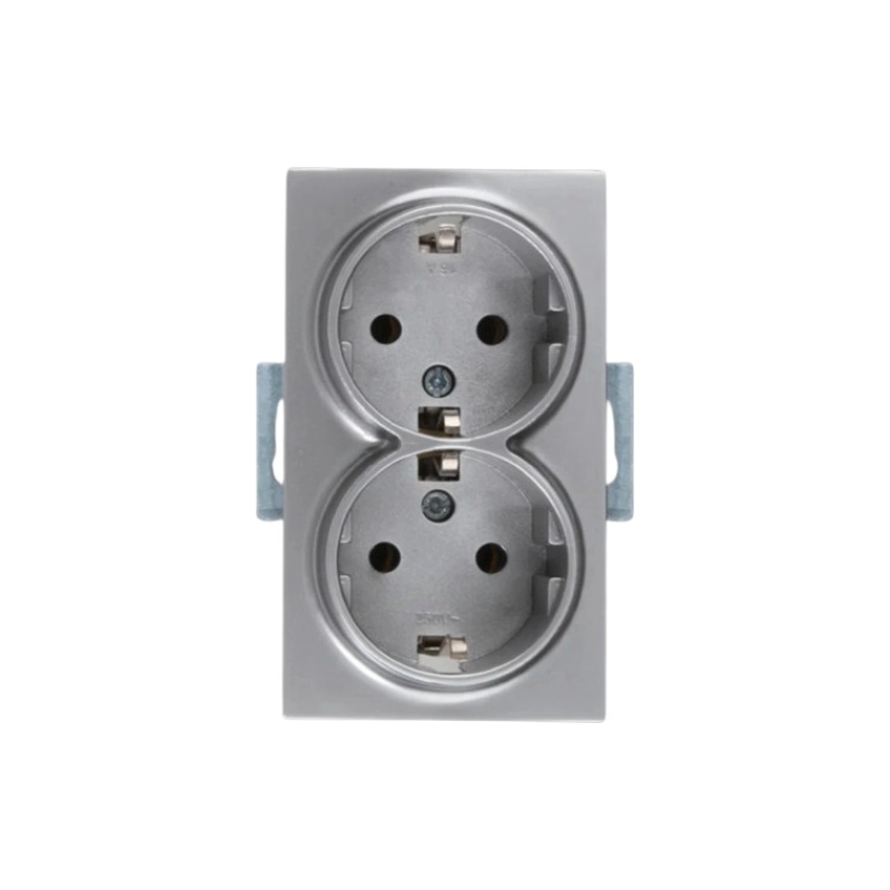 CANDELLA Розетка 2-я с/з серебро