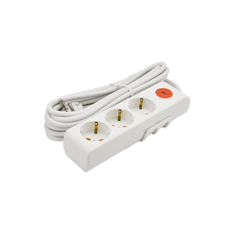 Удлинитель 3 гн. с/з 16А 3м с шторками 250В, RI-TECH