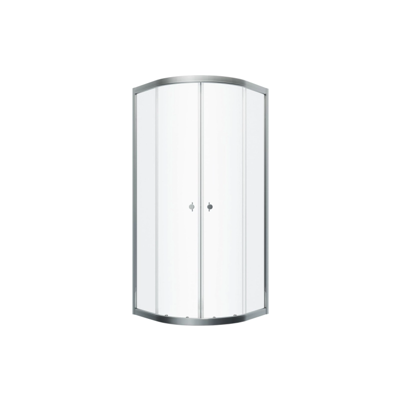Душевая ширма Альфа 100х100 см, 1/4 круга, б/поддона, хром, Щ0000052960