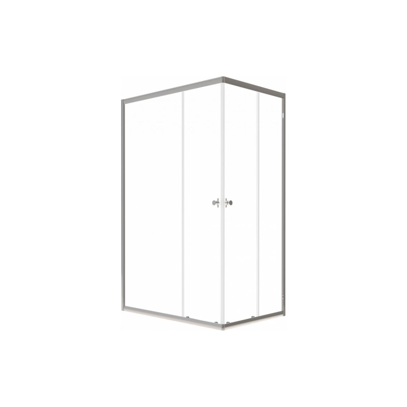 Душевая ширма Вента 100х80 см, прямоугольная, б/поддона, хром, Щ0000057860