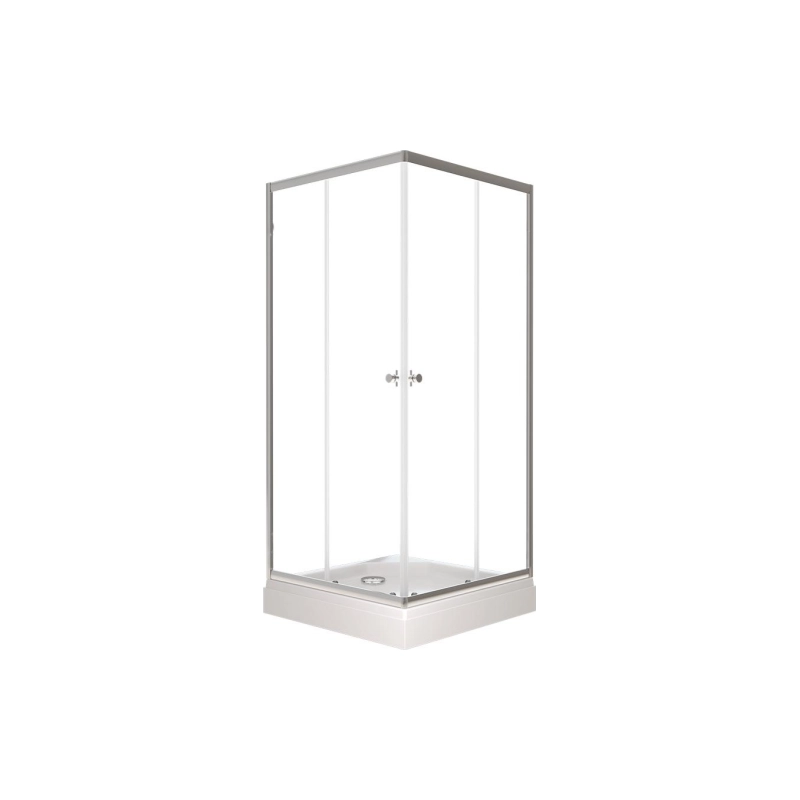 Душевое ограждение Вента 100x100 см, квадратная, поддон, каркас, сифон, хром, Щ0000049619
