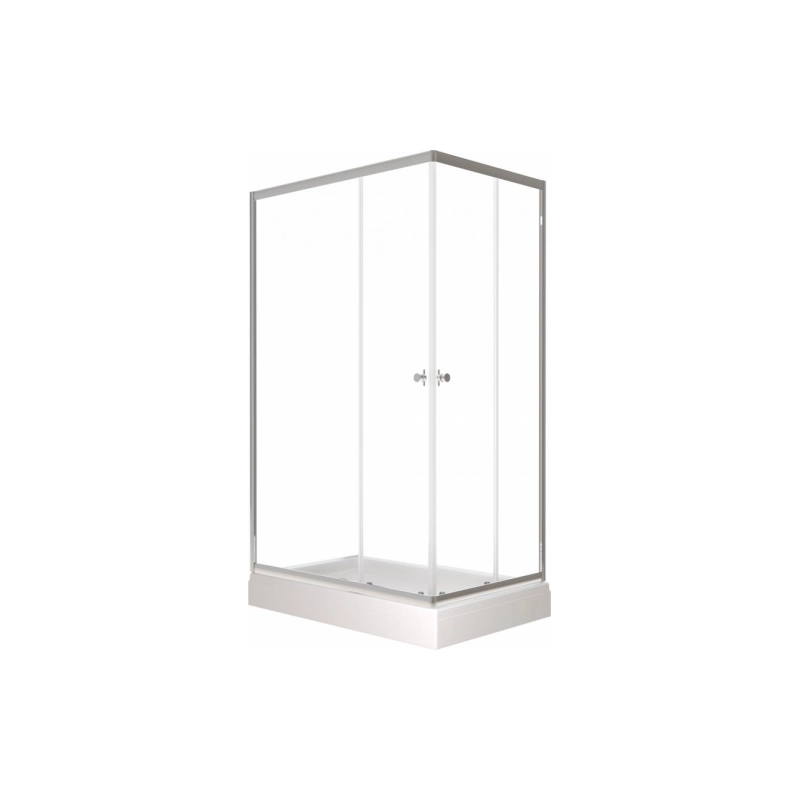 Душевое ограждение Вента 100x80 см, прямоугольная, поддон, каркас, сифон, хром, Щ0000049617