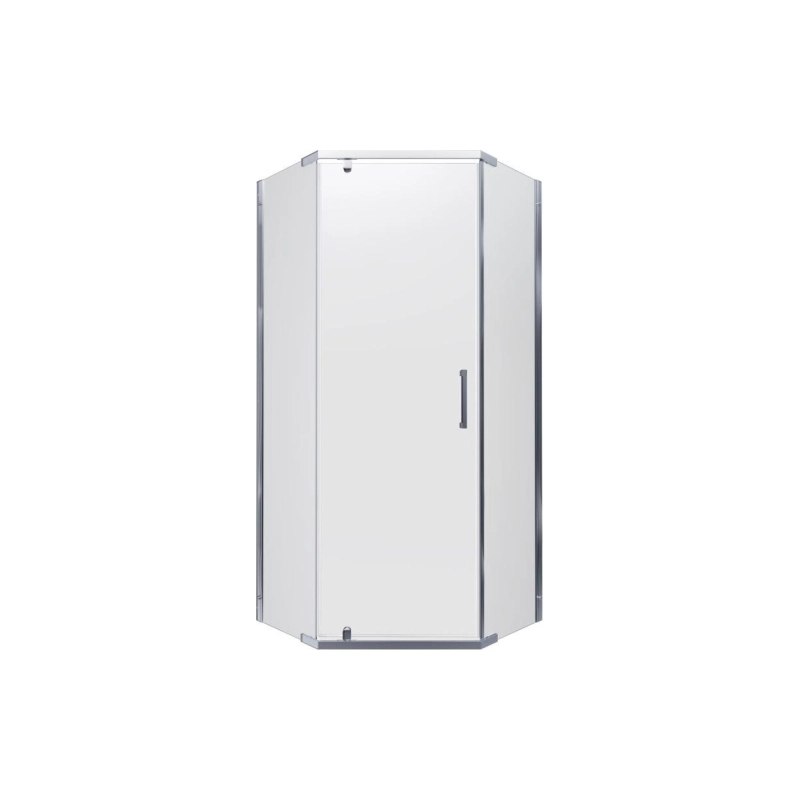 Душевая ширма Дека 90х90 см, пятиугольная, б/поддона, хром, Щ0000053608