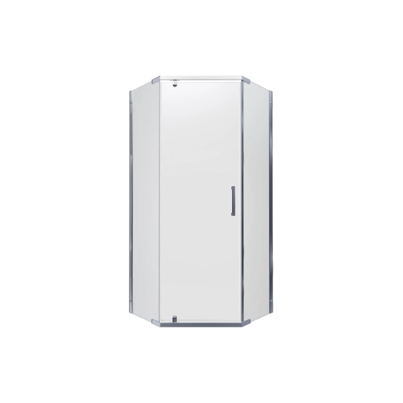 Душевая ширма Дека 100х100 см, пятиугольная, б/поддона, хром, Щ0000056789