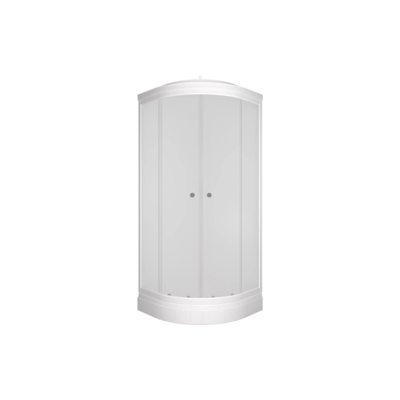 Душевая кабина Вельвет 80х80х218 см, 1/4 круга, поддон 17 см, стекло-матовое, белый, Щ0000064622