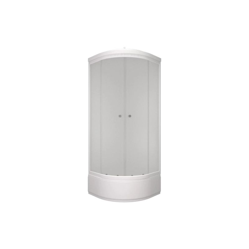 Душевая кабина Вельвет 80х80х232 см, 1/4 круга, поддон 31 см, стекло-матовое, белый, Щ0000064623