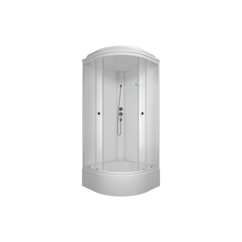 Душевая кабина Лайт 100х100х232 см, 1/4 круга, поддон 31 см, экран, белый, Щ0000061826