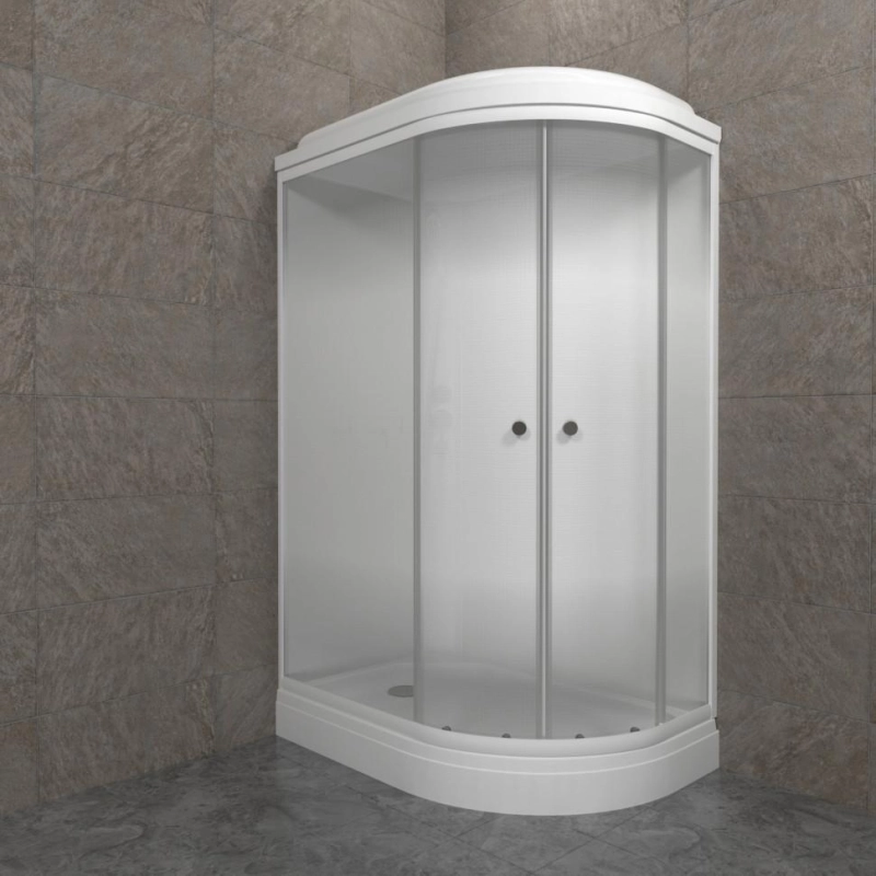 Душевая кабина Коралл-Лайт 120х80х218, левая, поддон 17 см, экран, белый, Щ0000068945