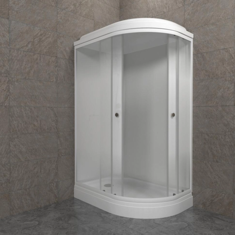 Душевая кабина Коралл-Лайт 120х80х218, левая, поддон 17 см, экран, белый, Щ0000068945