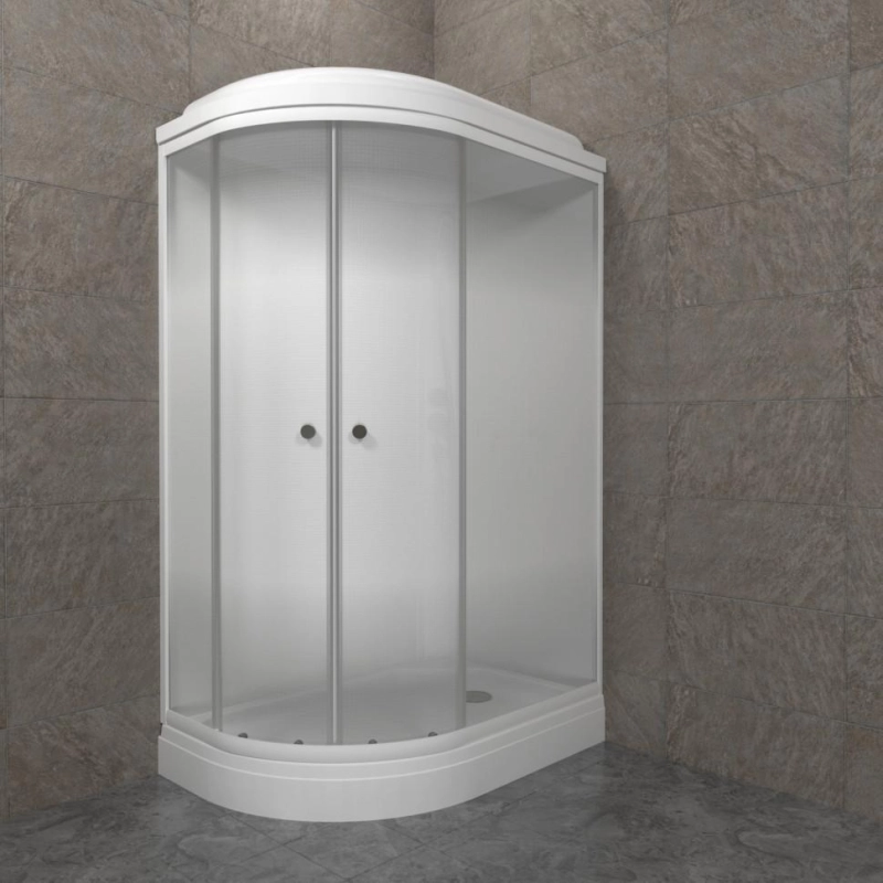 Душевая кабина Коралл-Лайт 120х80х218, правая, поддон 17 см, экран, белый, Щ0000068946