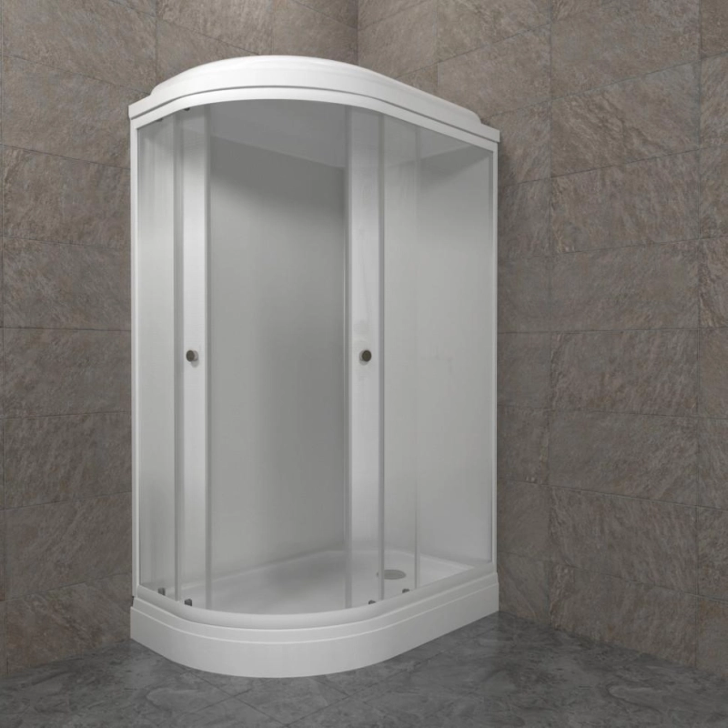 Душевая кабина Коралл-Лайт 120х80х218, правая, поддон 17 см, экран, белый, Щ0000068946