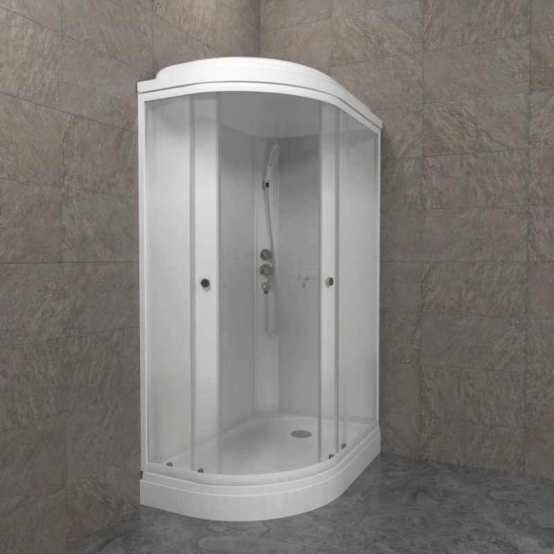 Душевая кабина Коралл-Лайт 120х80х218, правая, поддон 17 см, экран, белый, Щ0000068946