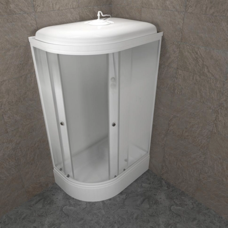 Душевая кабина Коралл-Лайт 120х80х232, правая, поддон 31 см, экран, белый, Щ0000068948