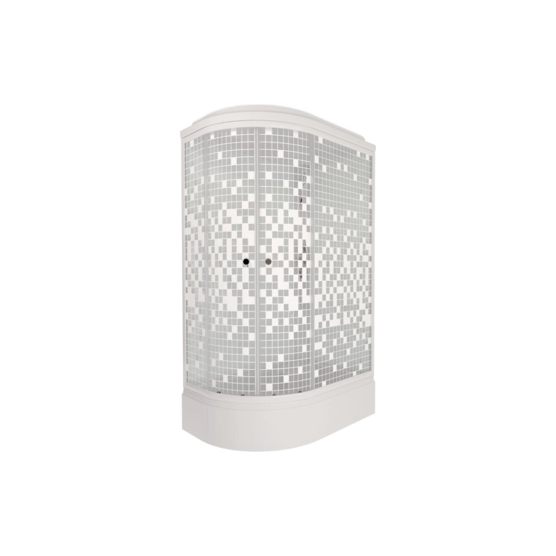 Душевая кабина Коралл 120х80х232, правая, поддон 31 см, стекло-мозайка, белый, Щ0000061820