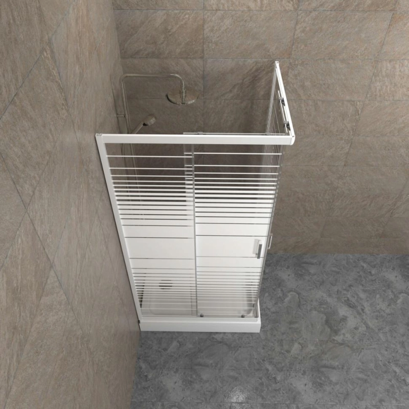 Душевое ограждение Фьюжн 100x80 см, прямоугольная, поддон, каркас, сифон, белый, Щ0000064850