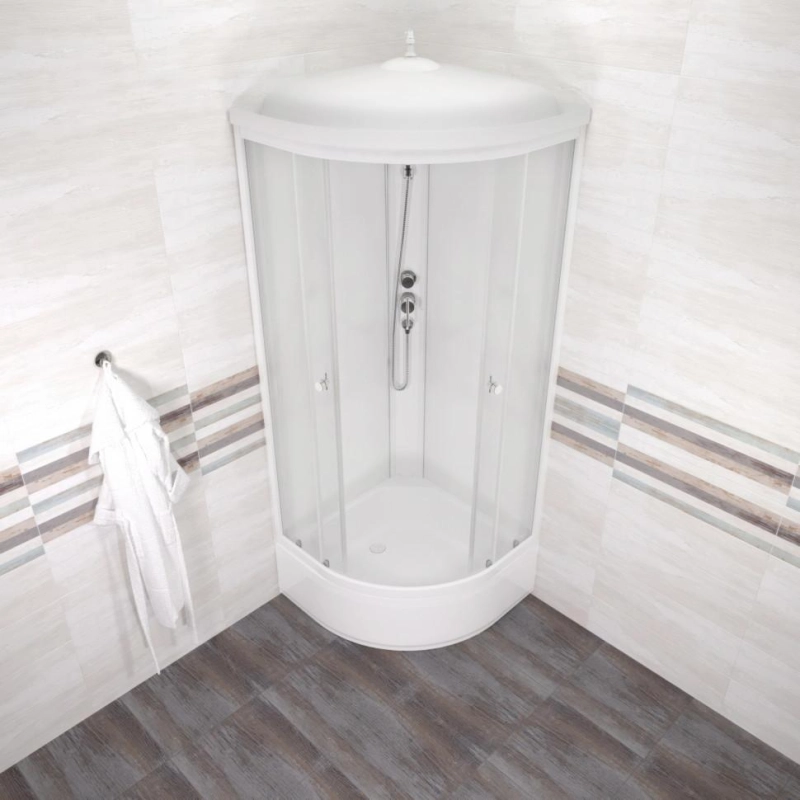 Душевая кабина Ультра 80х80х232 см, 1/4 круга, поддон 31 см, экран, белый, Щ0000072615