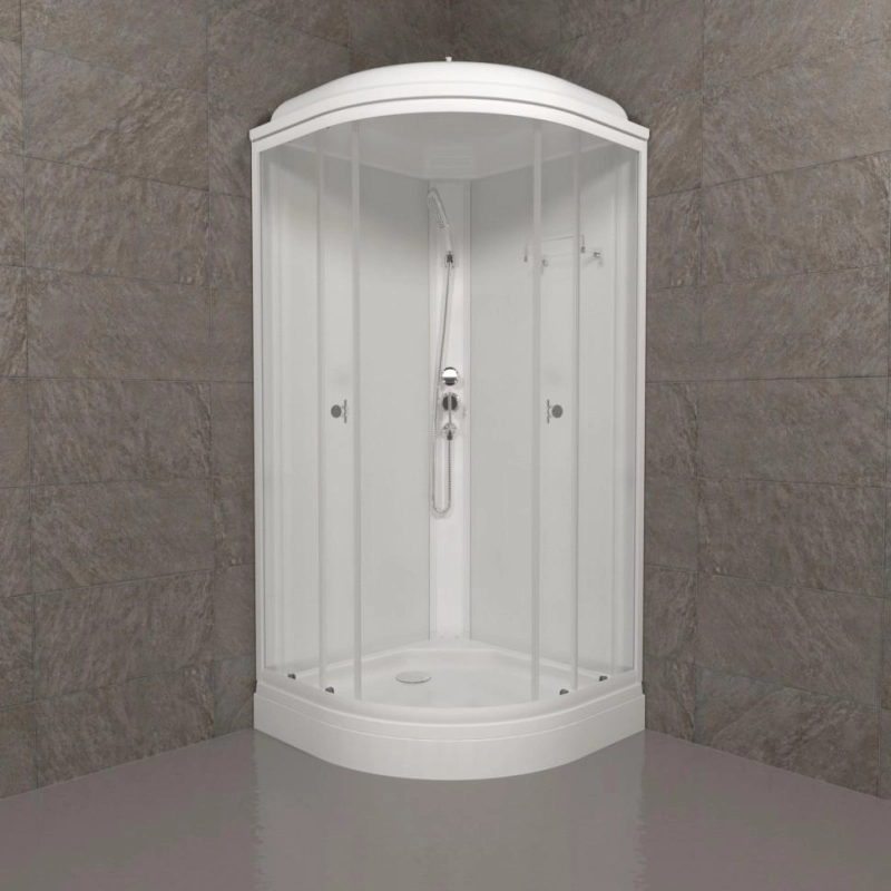 Душевая кабина Ультра 90х90х218 см, 1/4 круга, поддон 17 см, экран, белый, Щ0000061843