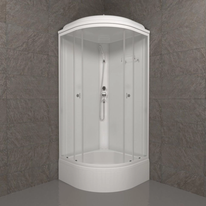 Душевая кабина Ультра 90х90х232 см, 1/4 круга, поддон 31 см, экран, белый, Щ0000061849