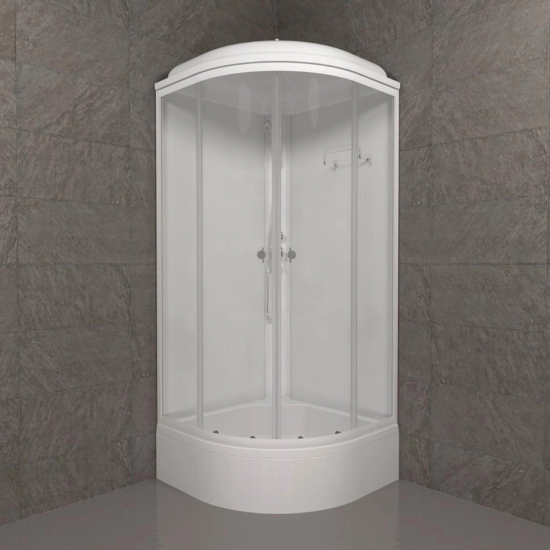 Душевая кабина Ультра 90х90х232 см, 1/4 круга, поддон 31 см, экран, белый, Щ0000061849