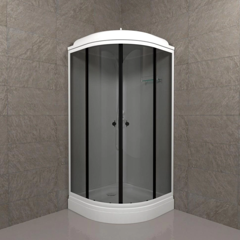 Душевая кабина Грэй 90х90х218 см, 1/4 круга, поддон 17 см, экран, белый, Щ0000066462