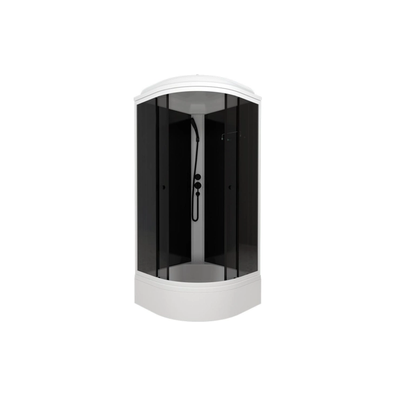 Душевая кабина Грэй 90х90х232 см, 1/4 круга, поддон 31 см, экран, черный, Щ0000067303