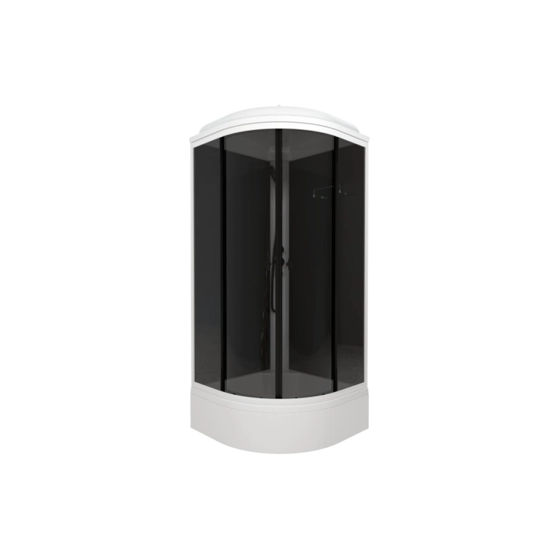 Душевая кабина Грэй 90х90х232 см, 1/4 круга, поддон 31 см, экран, черный, Щ0000067303