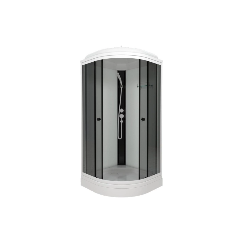 Душевая кабина Грэй-Вайт 90х90х218 см, 1/4 круга, поддон 17 см, экран, белый, Щ0000067300