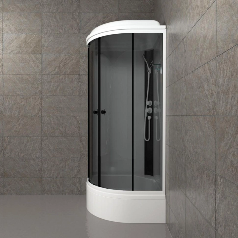 Душевая кабина Грэй-Вайт 90х90х232 см, 1/4 круга, поддон 31 см, экран, белый, Щ0000067301