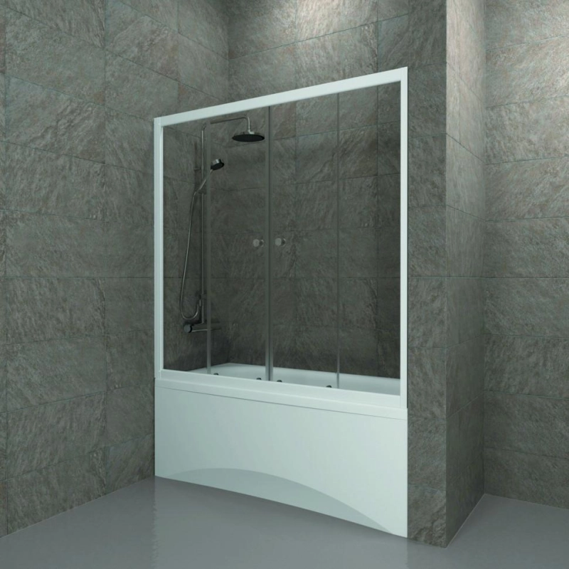 Шторка для ванны Ультра 170х146 см, раздвижная, белый, Щ0000065751