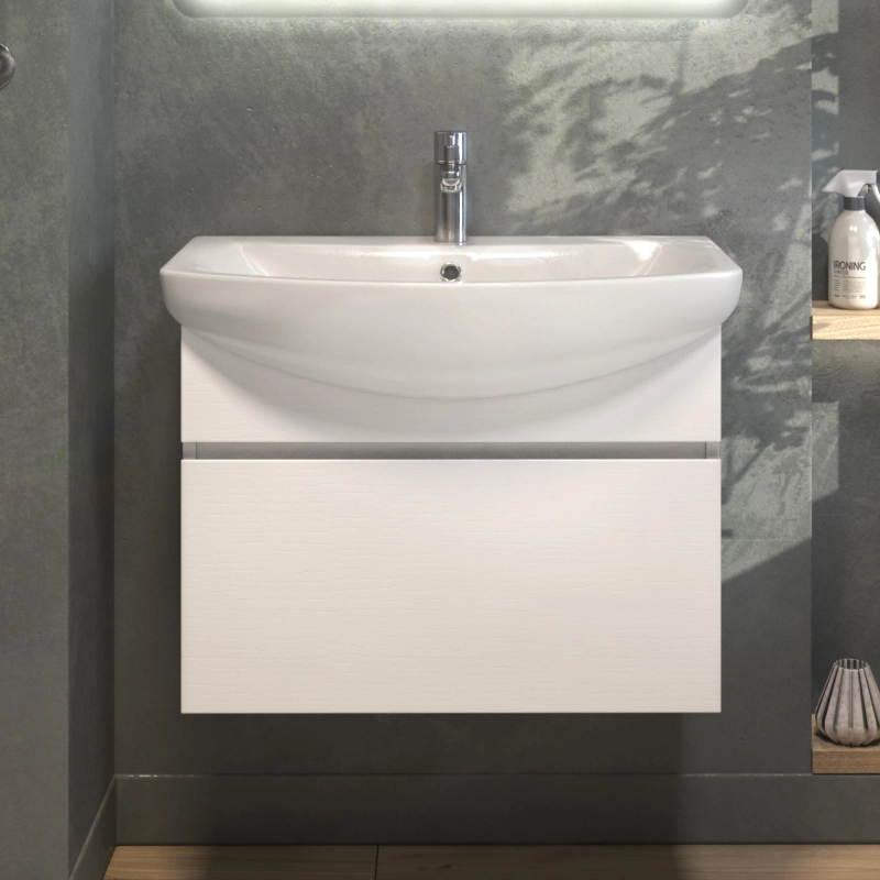 Тумба VIGO Wing 600-0-1 56х48,3х31,6 см, подвесная, под умыв. Балтика 60, белый, 114306