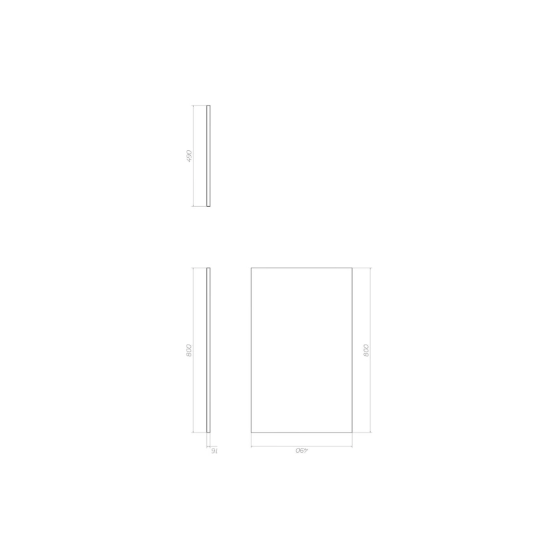 Столешница Urban 80 80х49х16 см, белый глянцевый, 114357