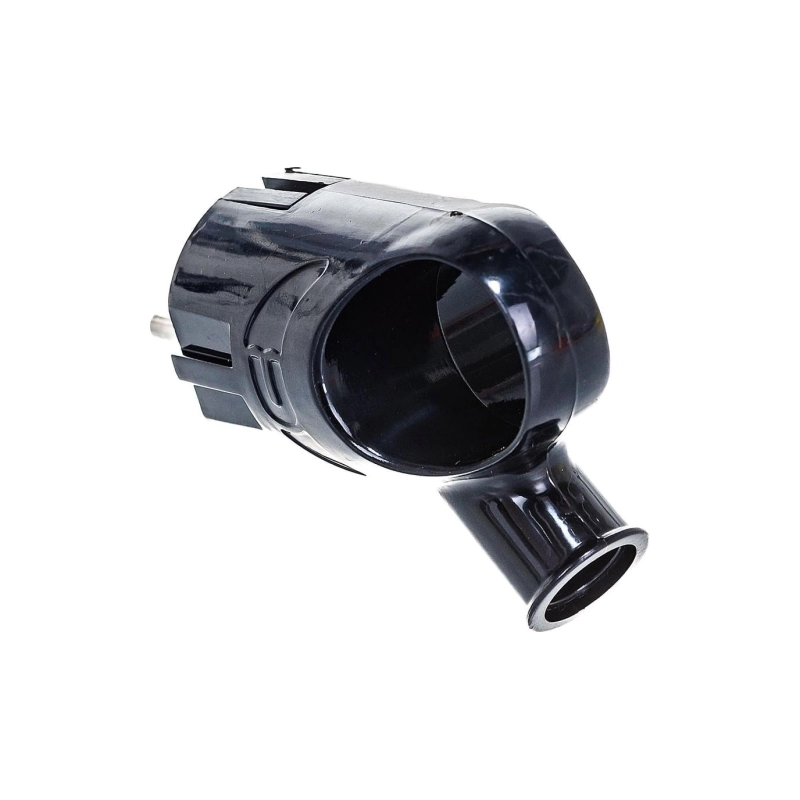 Вилка UNIVersal угловая с ушком с/з черн 16А 250В