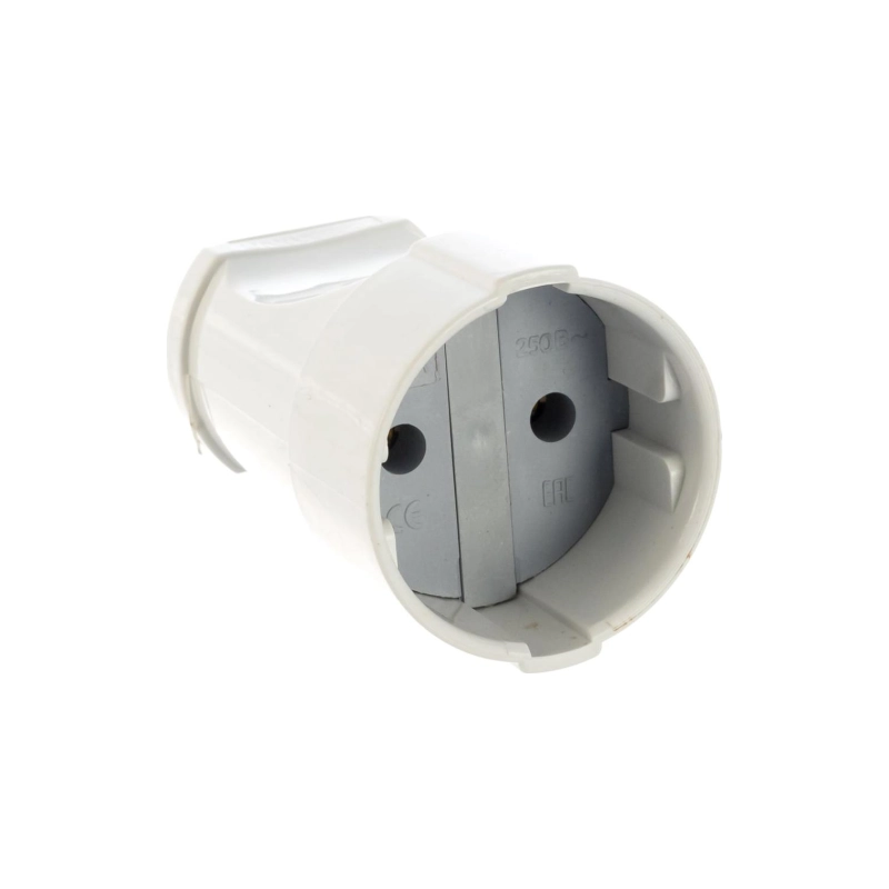 Штепсельное гнездо UNIVersal б/з белое 10А 250В