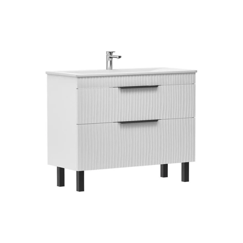 Тумба VOLNA Lotty 100 99,4х81х44 см, напольная, под умыв. Pulsus 100, белый, 103558