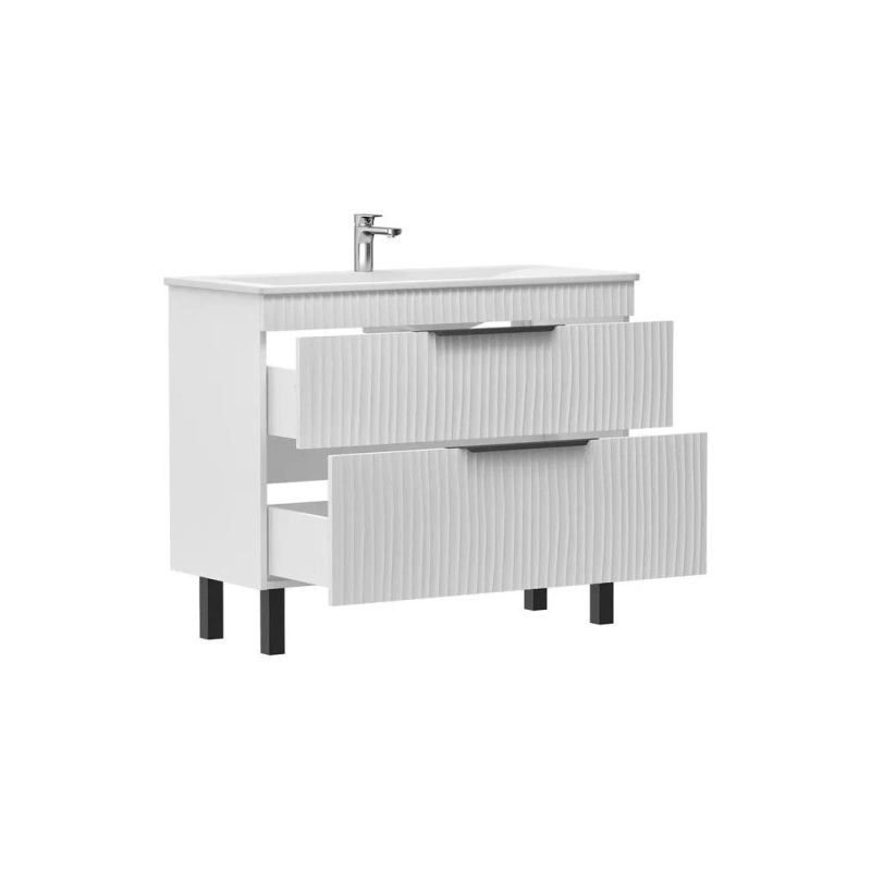 Тумба VOLNA Lotty 100 99,4х81х44 см, напольная, под умыв. Pulsus 100, белый, 103558