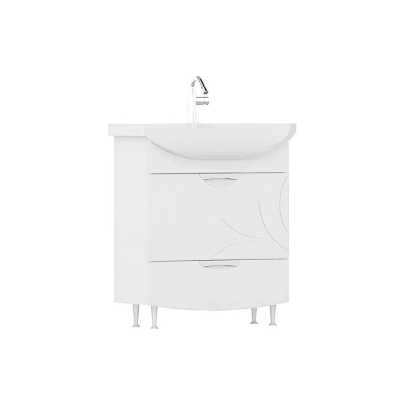 Тумба VOLNA Adel 70 66х80х31,6 см, напольная, 2я., под умыв. Балтика 70, белый глянец, 115415