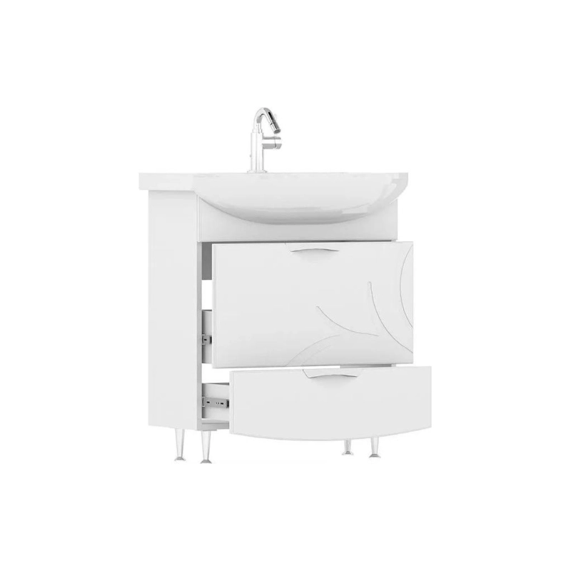 Тумба VOLNA Adel 70 66х80х31,6 см, напольная, 2я., под умыв. Балтика 70, белый глянец, 115415