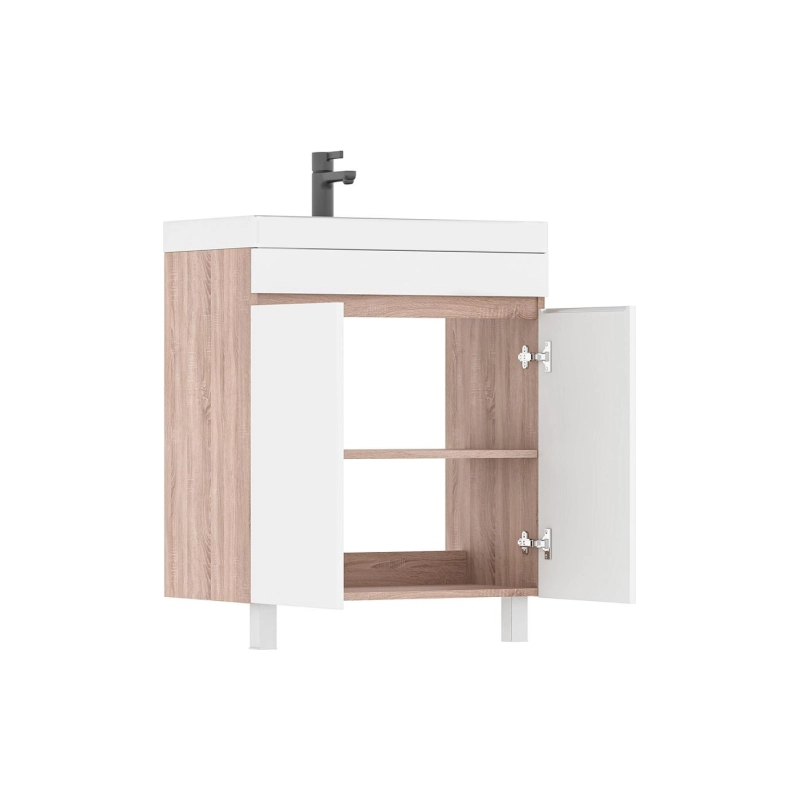 Тумба VOLNA Conty 70 69,4х71х38,6 см, напольная, под умыв. 9696 70, белый/дуб сонома, 115899