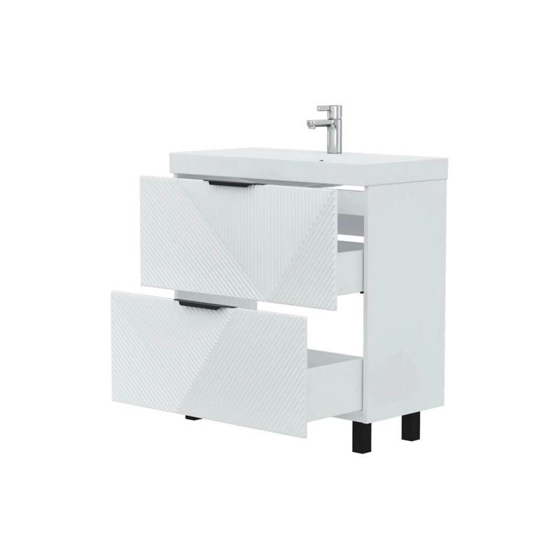 Тумба VOLNA Geometry 70 69,6х71х38,6 см, напольная, под умыв. 9696 70, белый, 108175