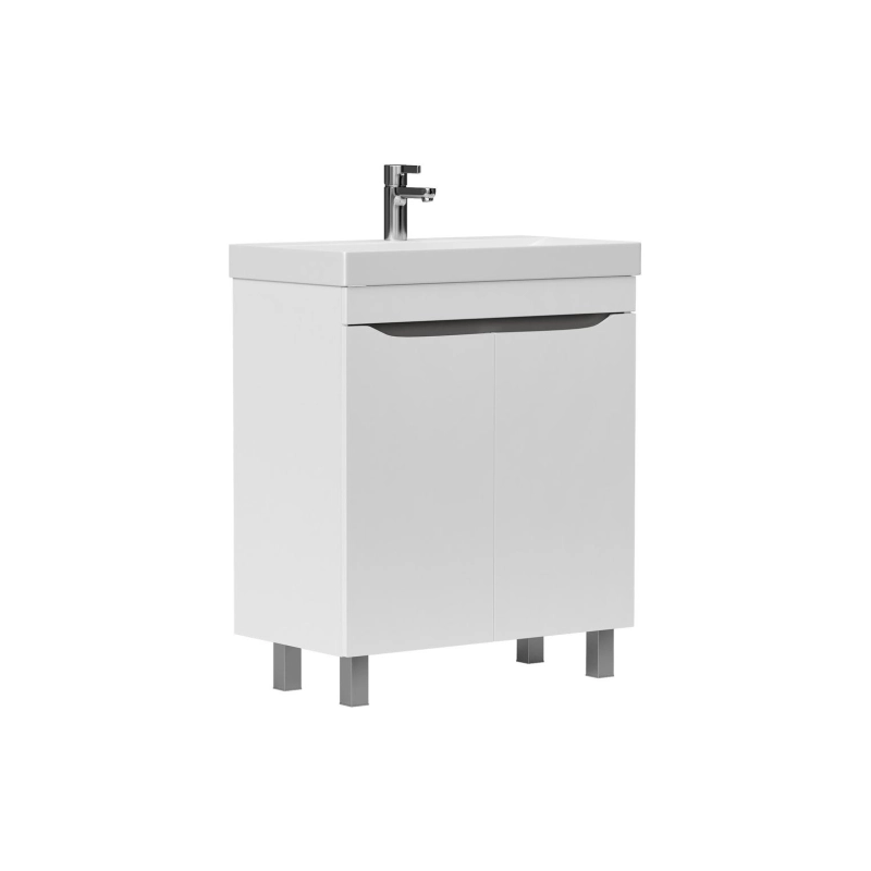 Тумба VOLNA Lake 70 69,5х80х38,6 см, напольная, 2д., под умыв. Lake 70, белый глянец, 115398