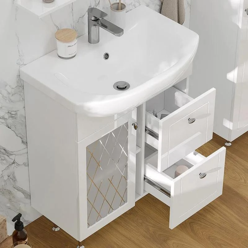 Тумба VOLNA Milena 70 66х80х31,6 см, напольная, 1д. 2я., под умыв. Балтика 70, белый глянец, 115902