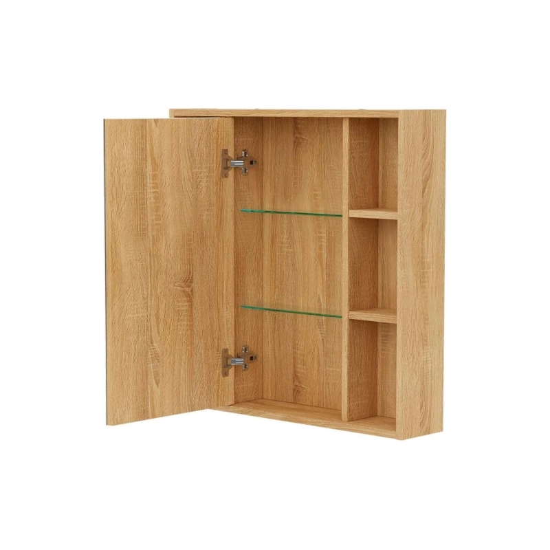 Зеркало-шкаф VOLNA Osmond 70 700х700 (ШВ), дуб сонома, 106836