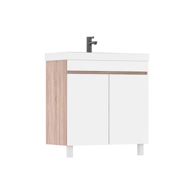 Тумба VOLNA Conty 80 79,4х71х38,6 см, напольная, под умыв. 9696 80, белый/дуб сонома, 115900
