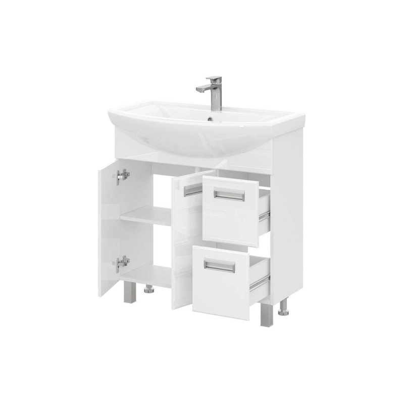 Тумба VOLNA Joli 80 77,6х80х31 см, напольная, под умыв. Балтика 80, белый, 115387