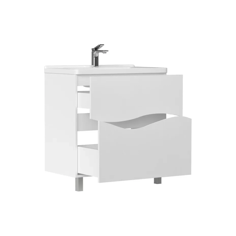 Тумба VOLNA Volna 80 76,4х81х44 см, напольная, под умыв. Миранда 80, белый глянец, 115680