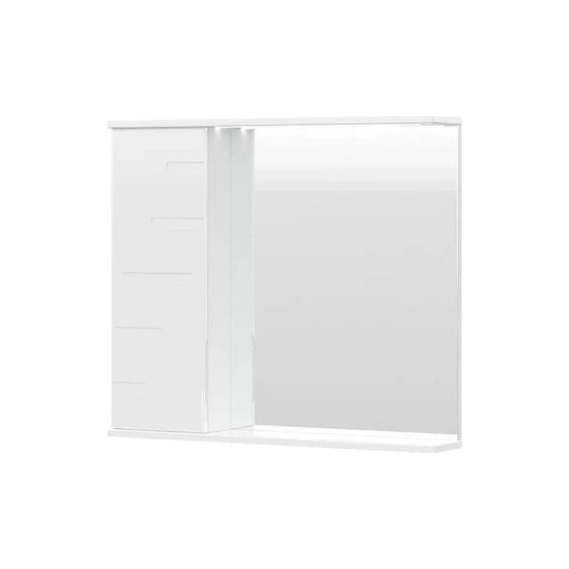 Зеркало-шкаф VOLNA Joli 80 800х700 (ШВ), левостороннее, белый, 115394