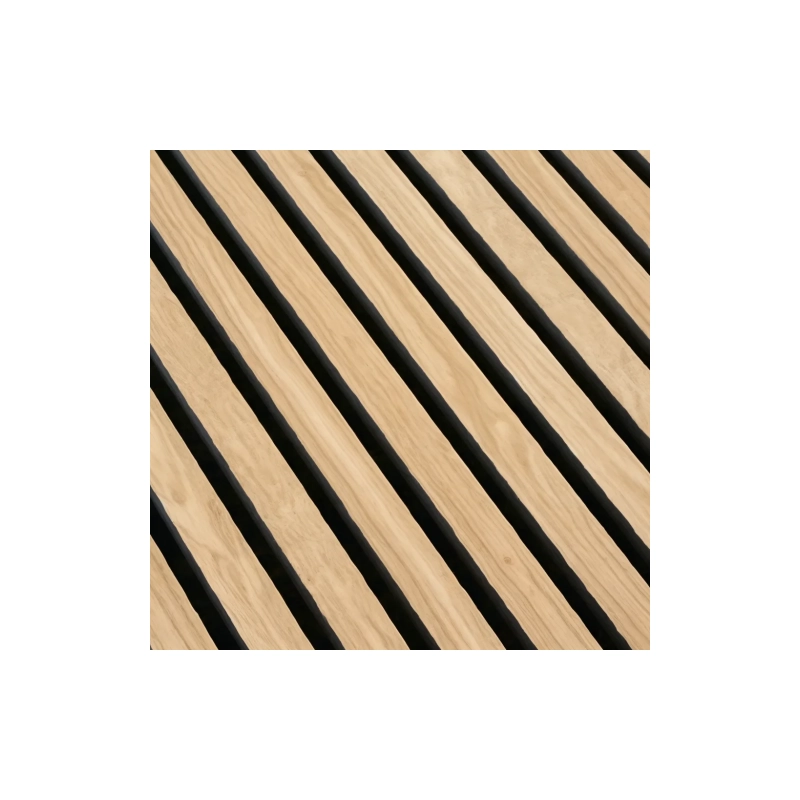 Акустическая стеновая панель стандарт 27х12 мм Белый дуб 2780х600х21