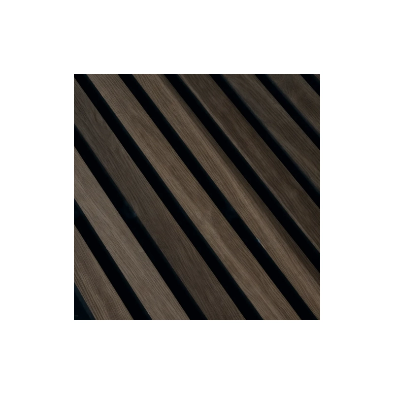 Акустическая стеновая панель стандарт 27х12 мм Темный грецкий орех 2780х600х21